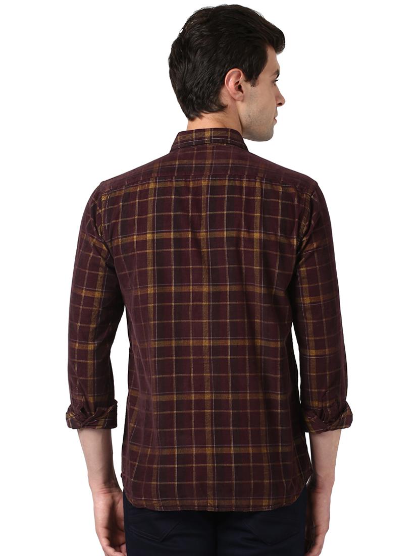 brown checkered casual shirt - 17669784 - Standard Image - 2