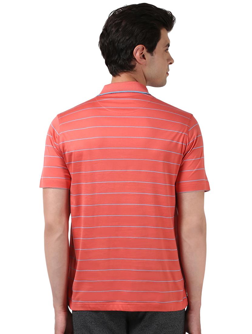orange striped polo t-shirt - 17670180 - Standard Image - 2