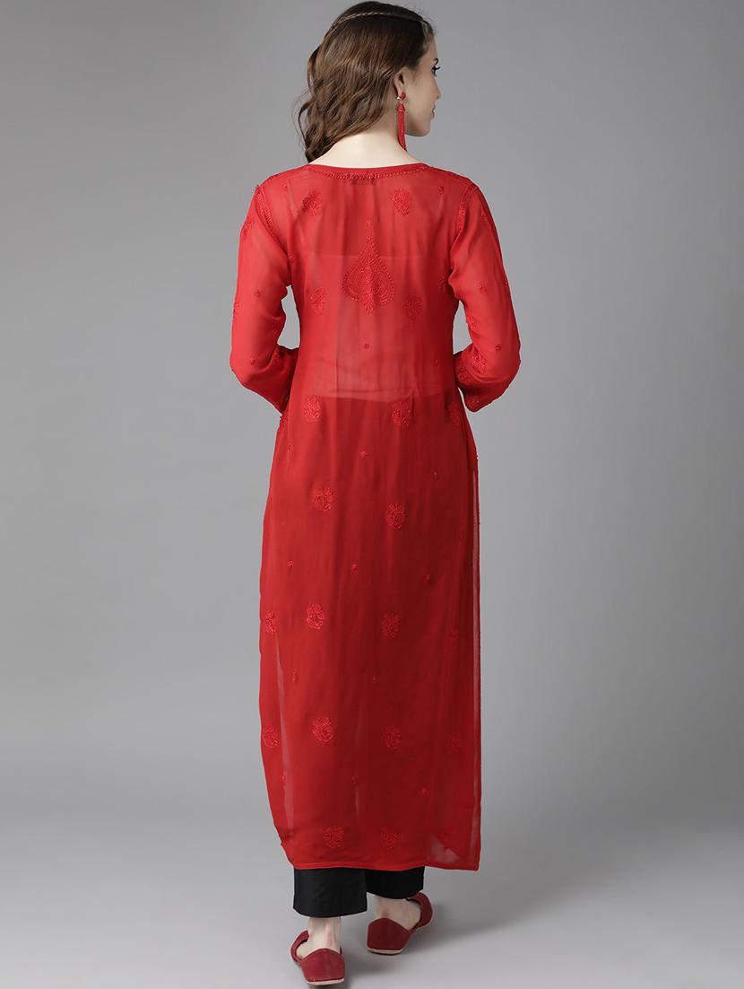 women's straight kurta - 17671433 - Standard Image - 2