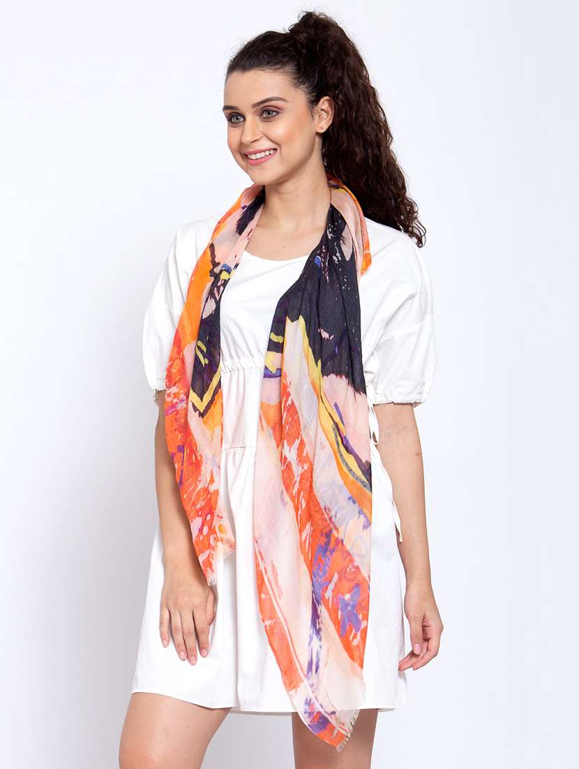 Red Rayon Scarf