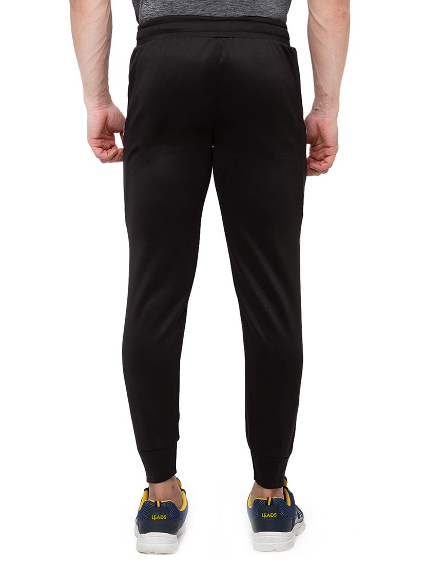black solid joggers track pants - 17676208 - Standard Image - 2