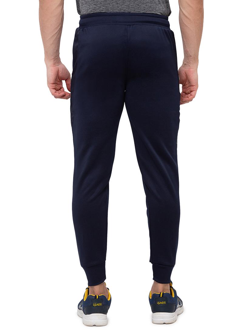 navy blue solid joggers track pant - 17676209 - Standard Image - 2