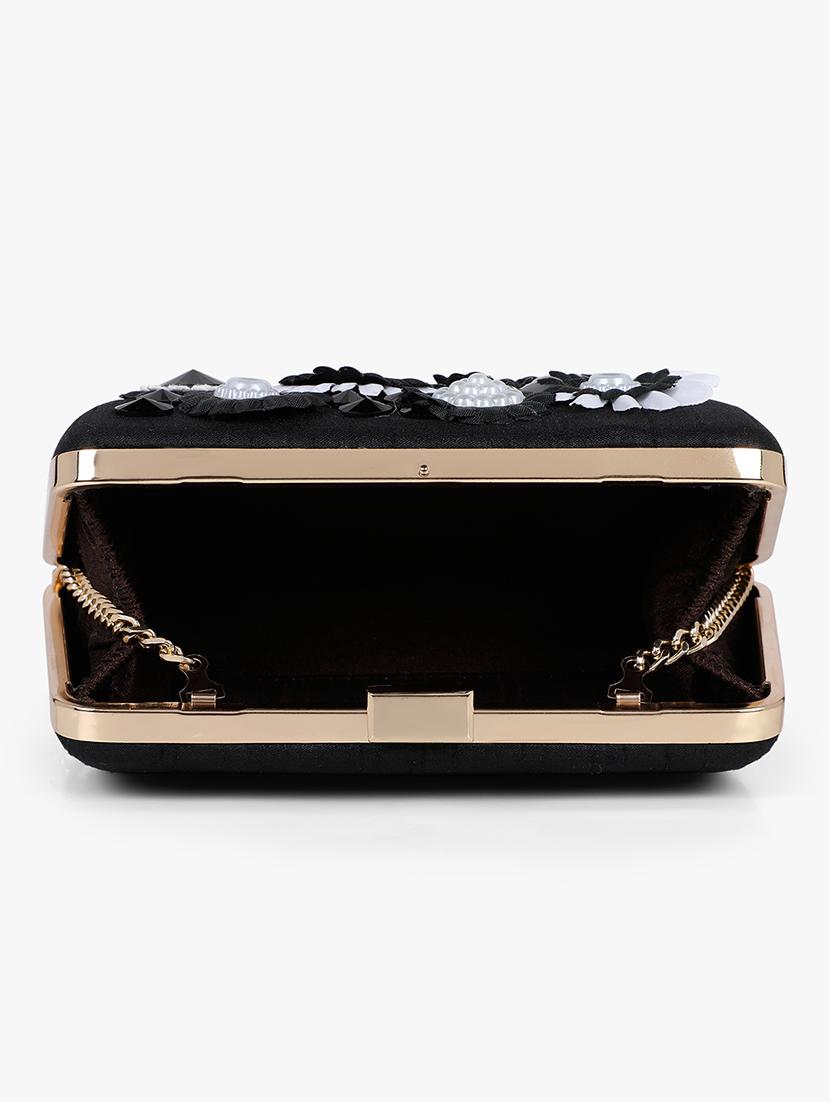 black silk box clutch - 17677027 - Standard Image - 2