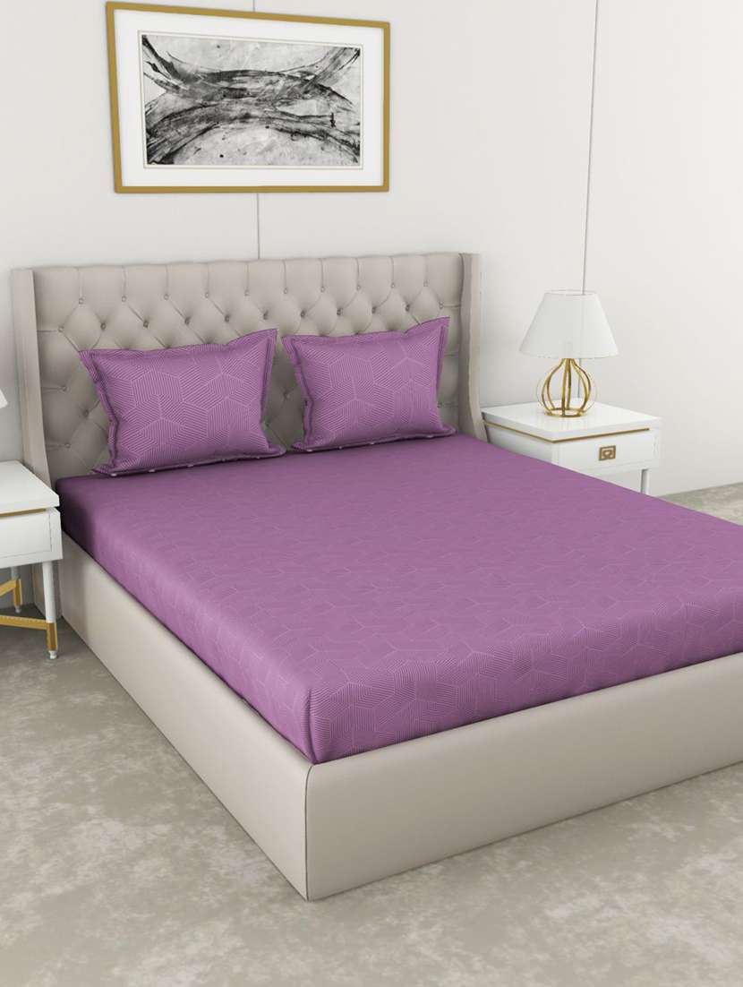 bianca 210tc satin 100% cotton xl-king-size double bedsheet with 2 pillow cover - double-mercerized finish -3pc set-