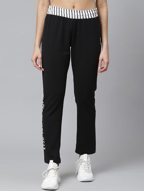 black cotton track pants - 17678987 -  Standard Image - 0