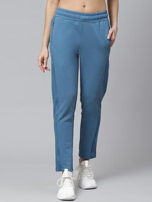 blue cotton track pants - 17678989 - Standard Image - 0