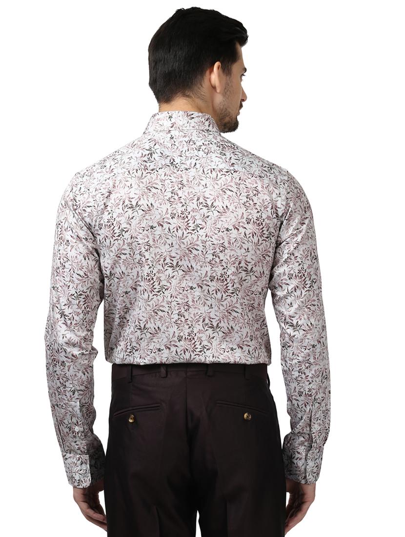 off white printed formal shirt - 17679103 - Standard Image - 2