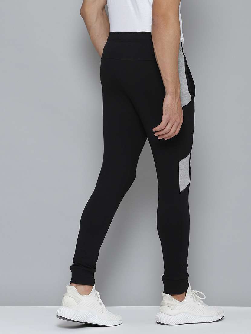black color block ankle length track pant - 17679604 -  Standard Image - 2