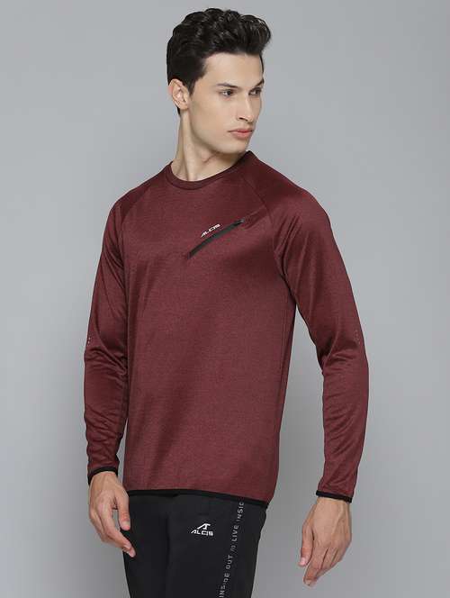 maroon solid sports sweatshirt - 17679768 -  Standard Image - 0