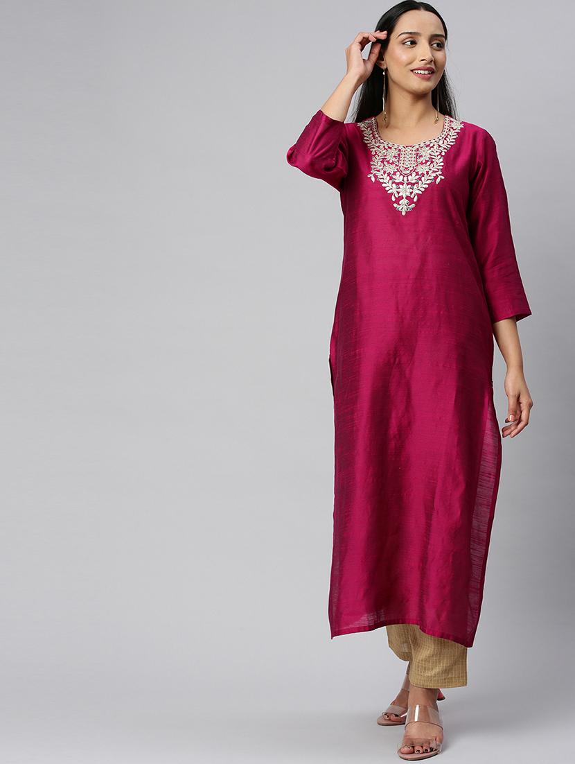gota work kurta pant set - 17680295 - Standard Image - 2