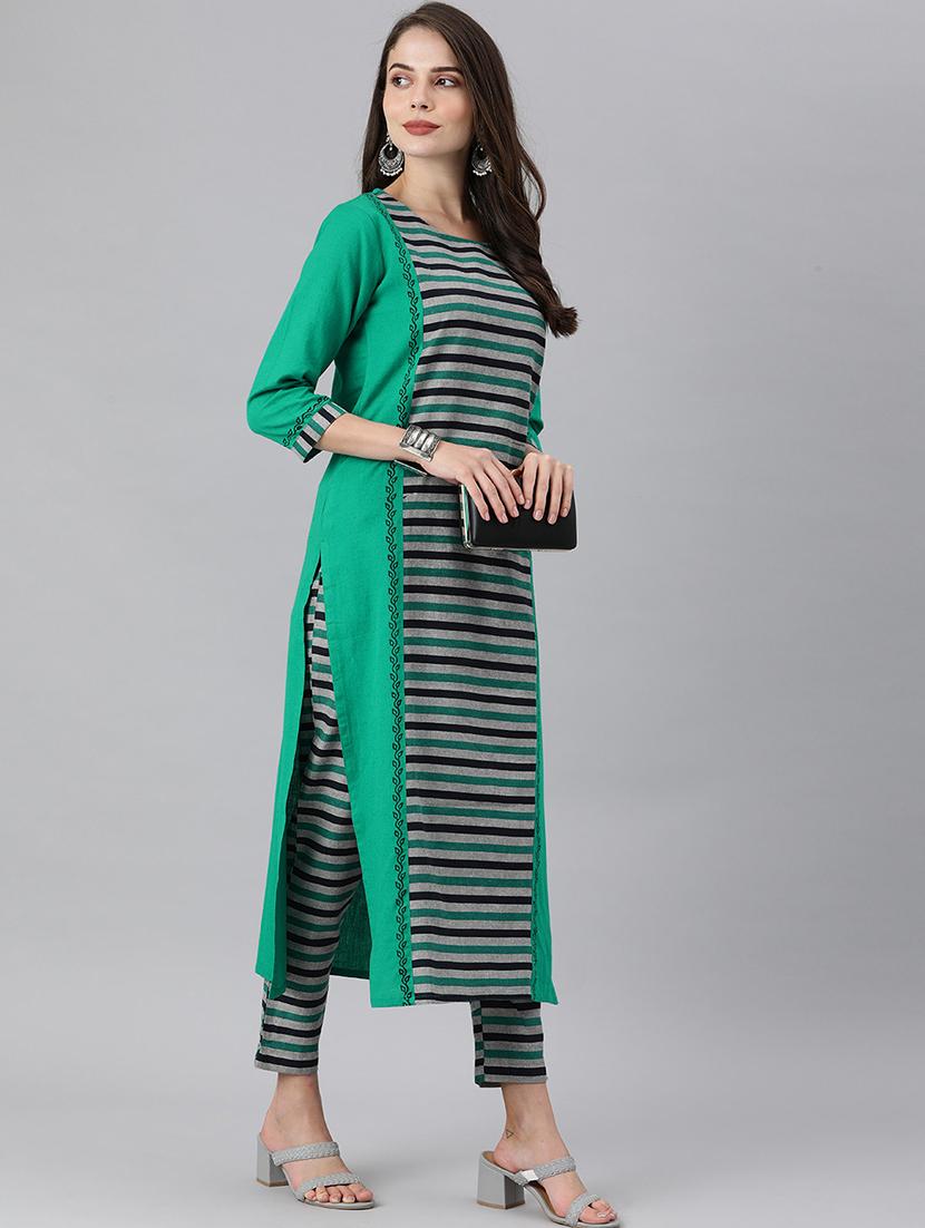 striped kurta pant set - 17680304 - Standard Image - 2