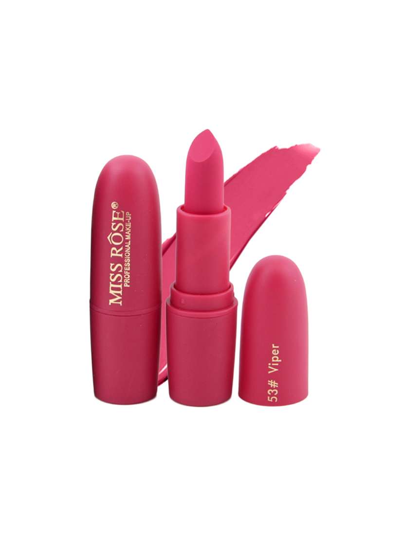 miss rose creamy matte long lasting waterproof  lip moisturizing bullet lipstick  shade 53 yiper 7301-026b 53