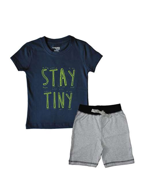 pack of 2 typography printed shorts set - 17683755 - Standard Image - 0