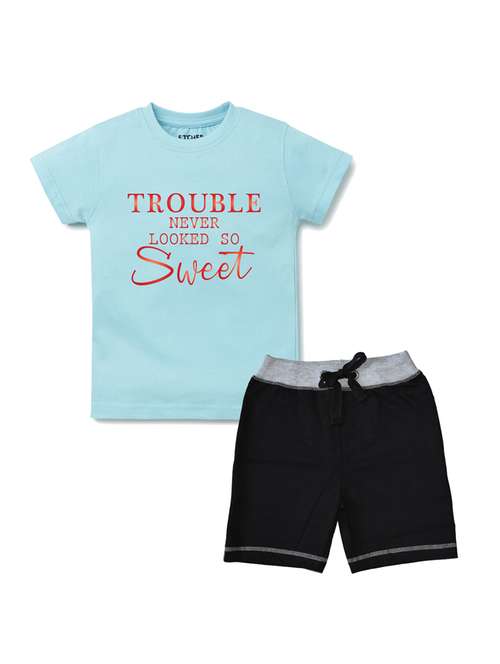 pack of 2 typography printed shorts set - 17683763 - Standard Image - 0
