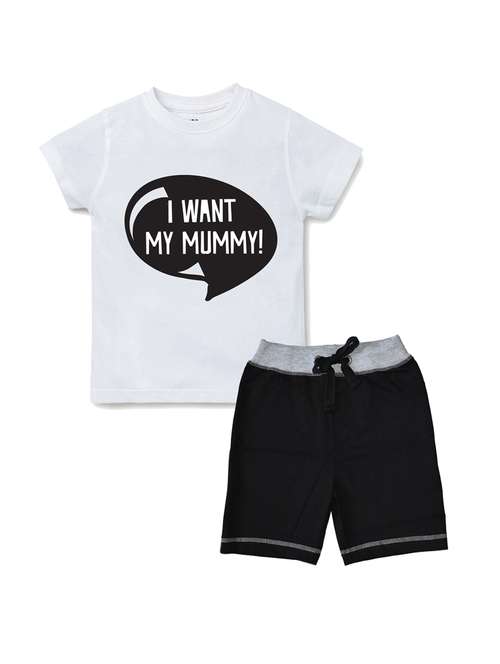 pack of 2 typography printed shorts set - 17683781 -  Standard Image - 0