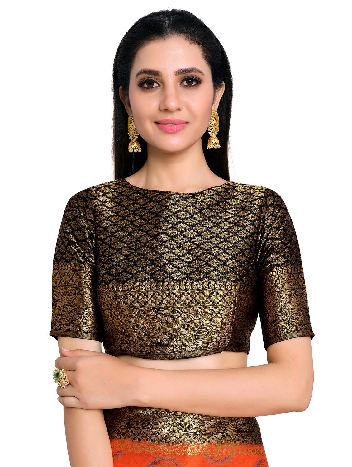ethnic motifs kanjivaram saree with blouse - 17684571 - Standard Image - 2