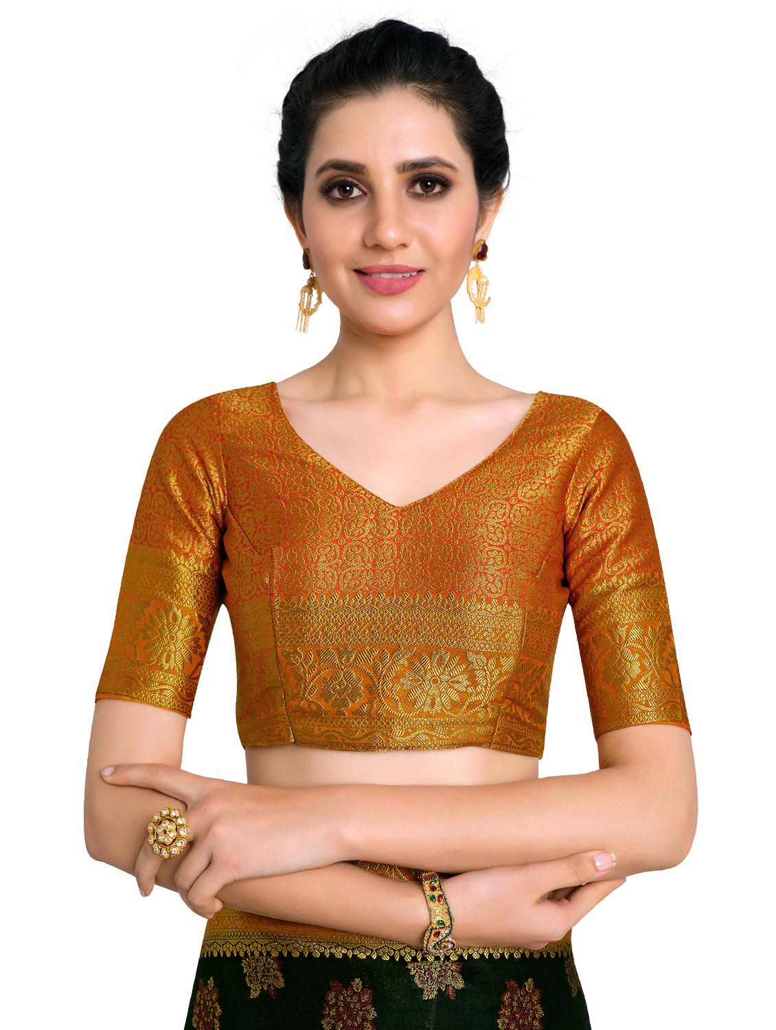 ethnic motifs kanjivaram saree with blouse - 17684572 - Standard Image - 2