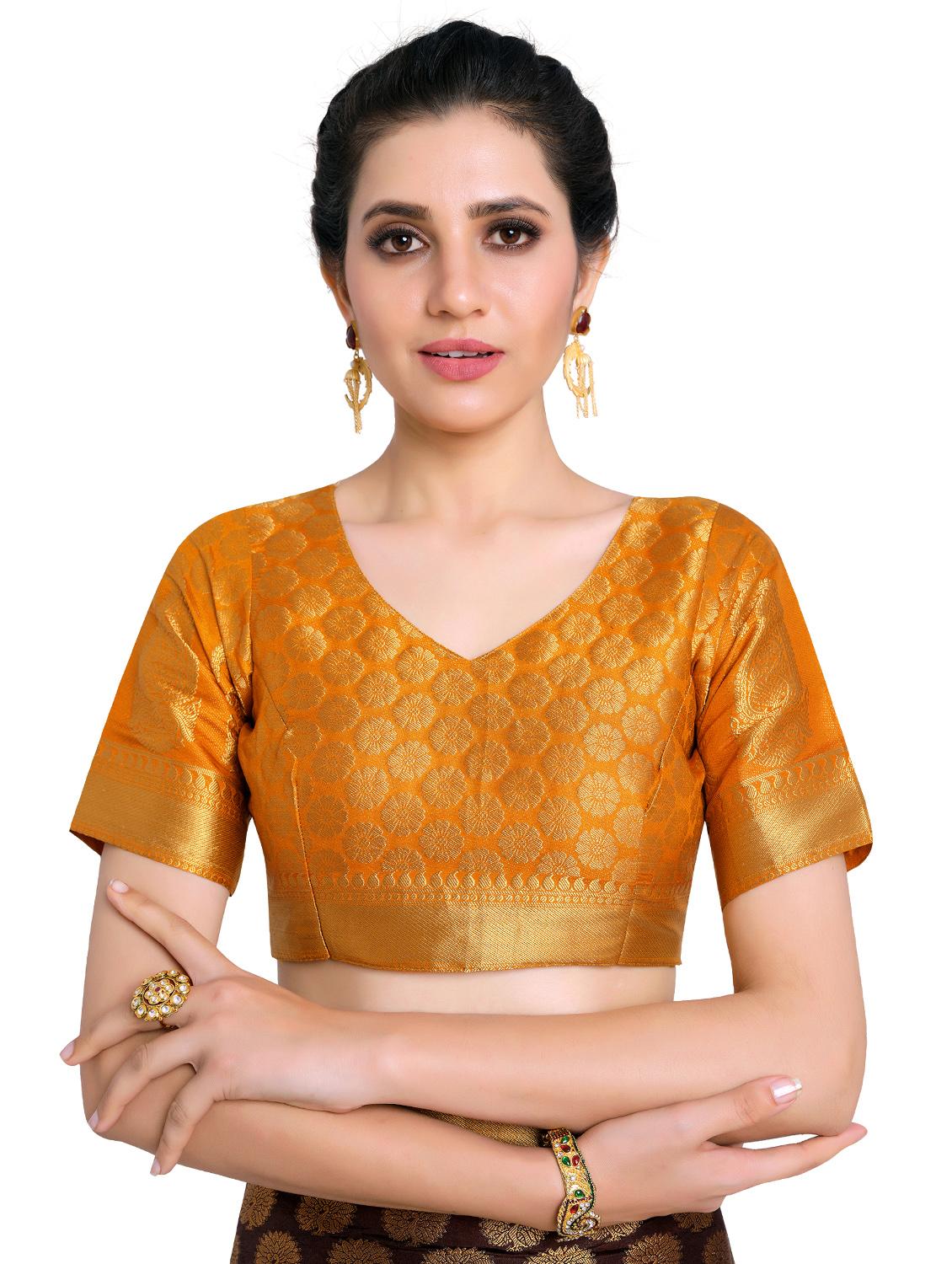 ethnic motifs kanjivaram saree with blouse - 17684574 - Standard Image - 2