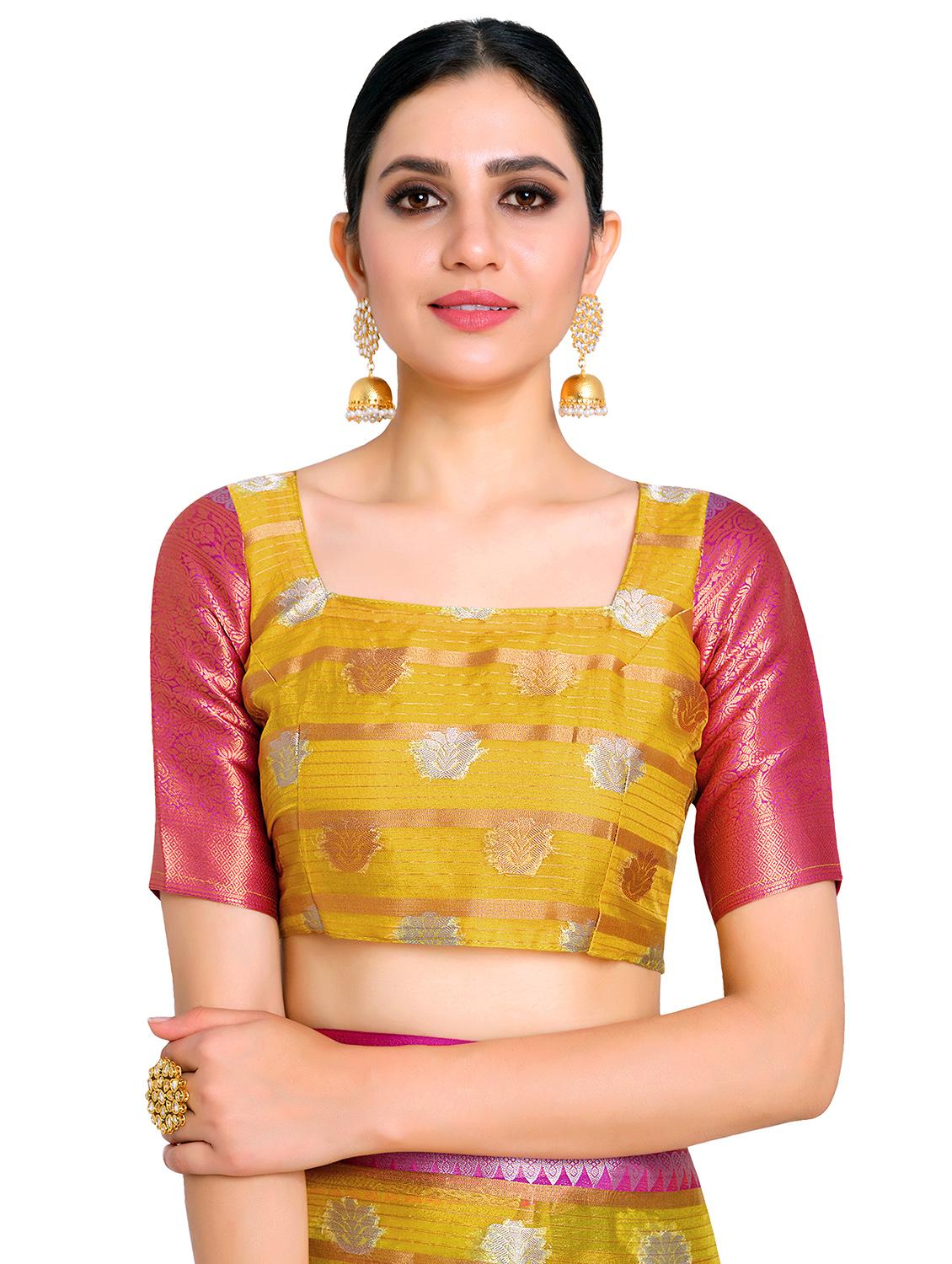 ethnic motifs banarasi saree - 17684610 - Standard Image - 2