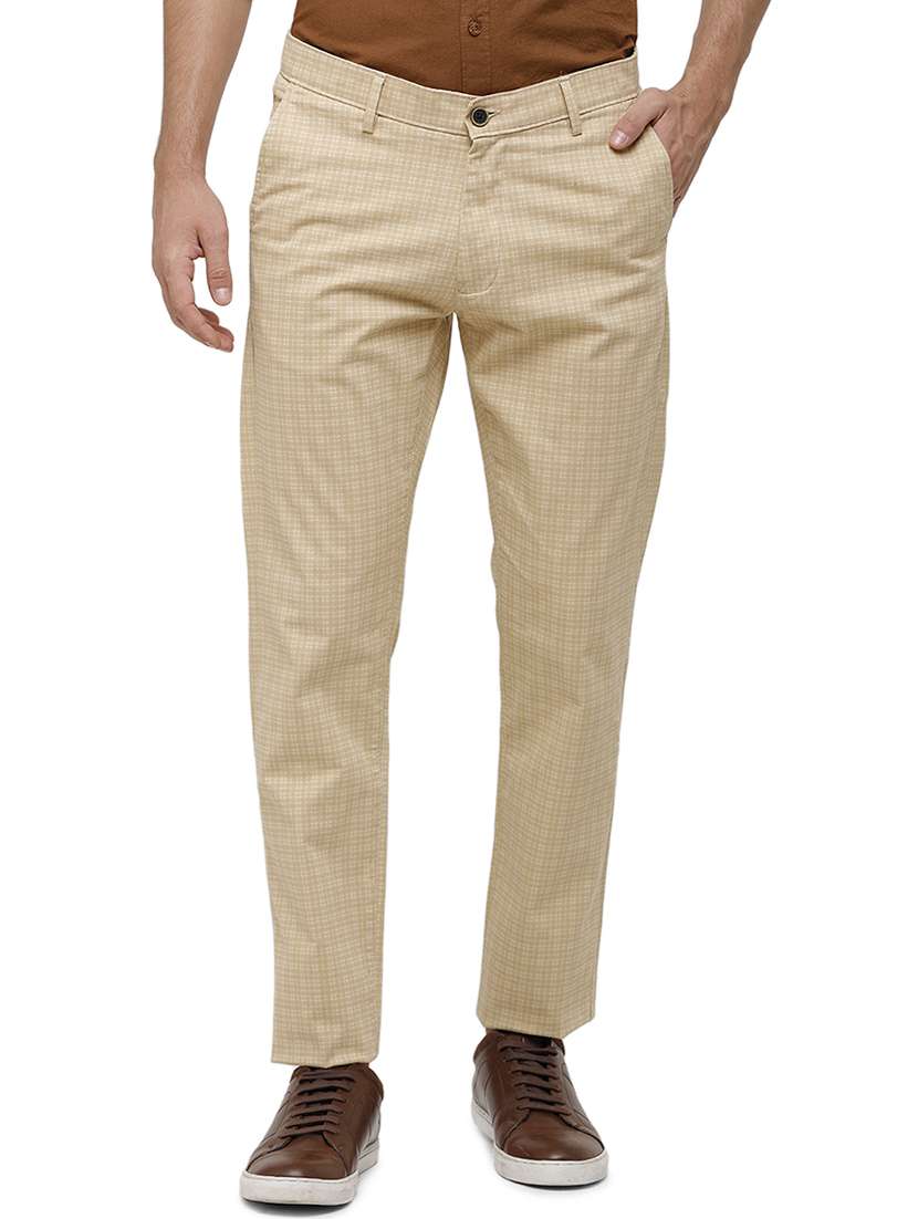 beige checkered chinos 