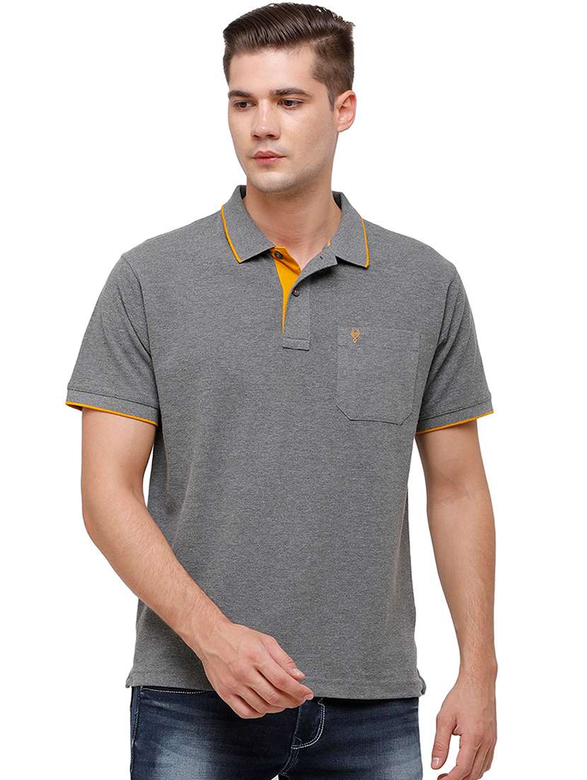 men solid short sleeve regular fit polo t-shirt