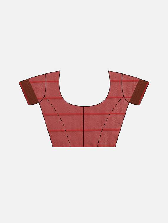 checkered woven saree with blouse - 17689279 - Standard Image - 2