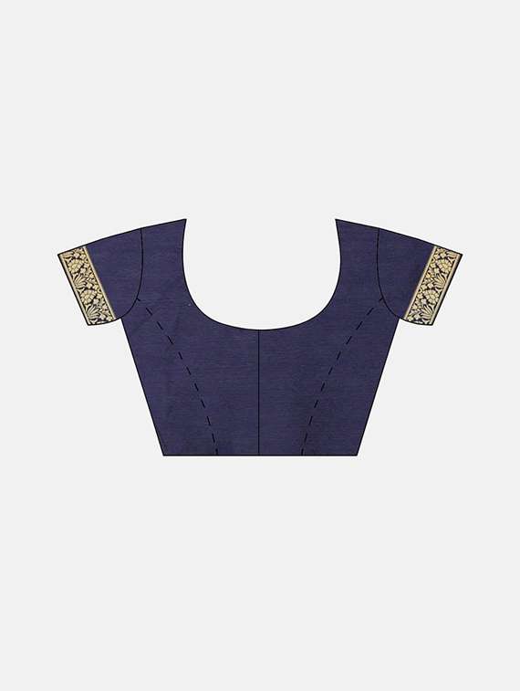 women's bandhani navy blue colored saree with blouse - 17689287 - Standard Image - 2