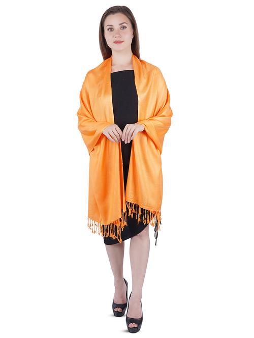orange viscose stole - 17689293 - Standard Image - 0