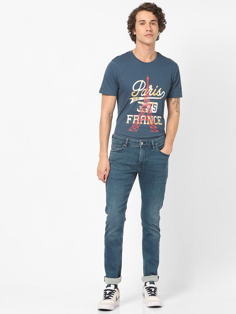 blue light washed denim jeans - 17689358 - Standard Image - 2