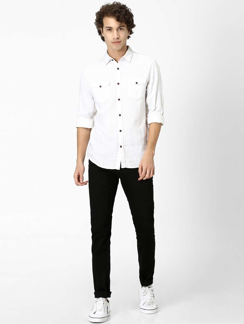 black plain denim jeans - 17689368 - Standard Image - 2