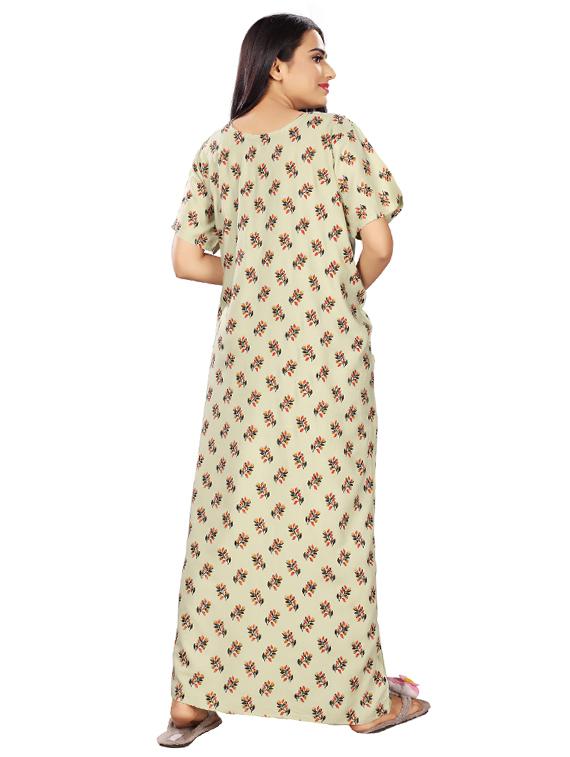 round neck printed nighty - 17690499 - Standard Image - 2