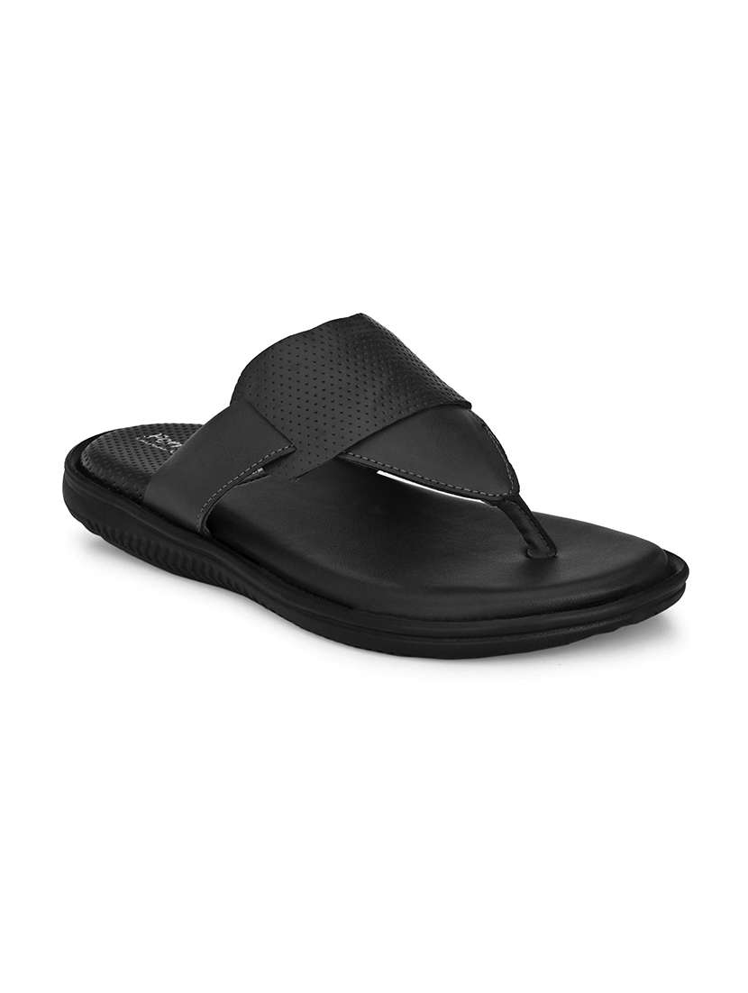 black nubuck leather slip on slippers