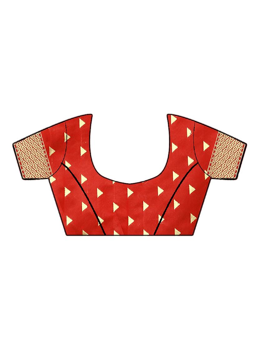jacquard banarasi saree with blouse - 17690708 - Standard Image - 2