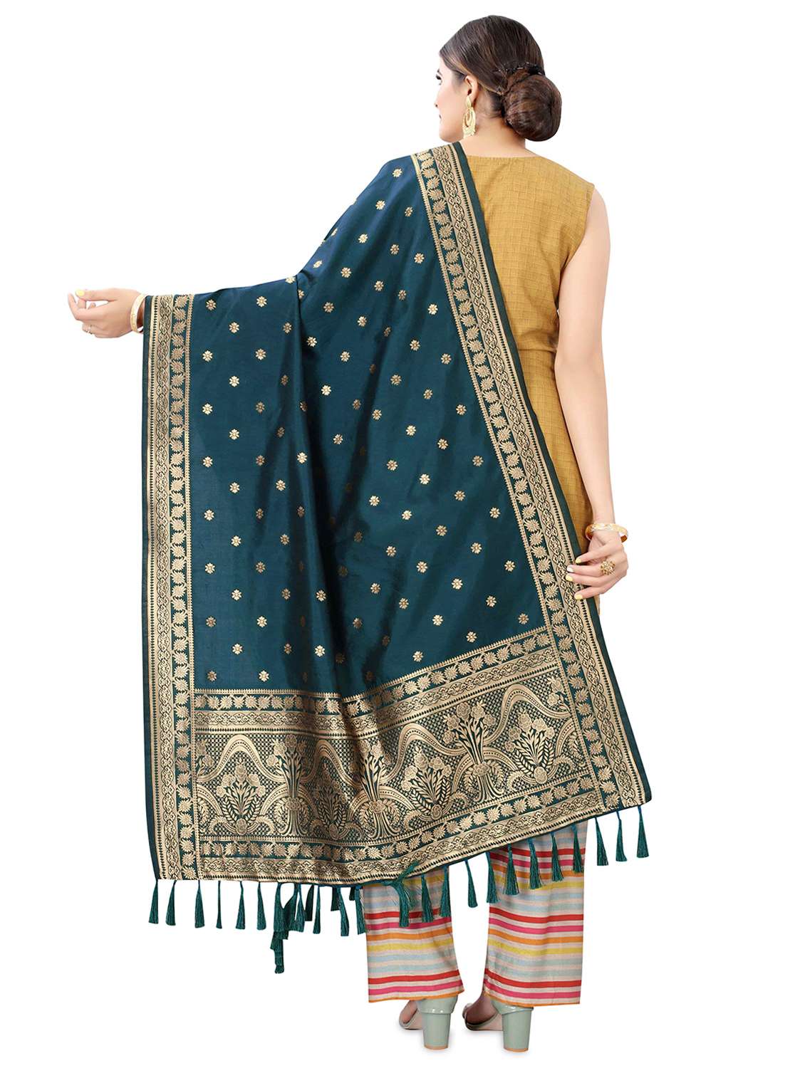blue silk dupatta - 17690751 -  Standard Image - 2