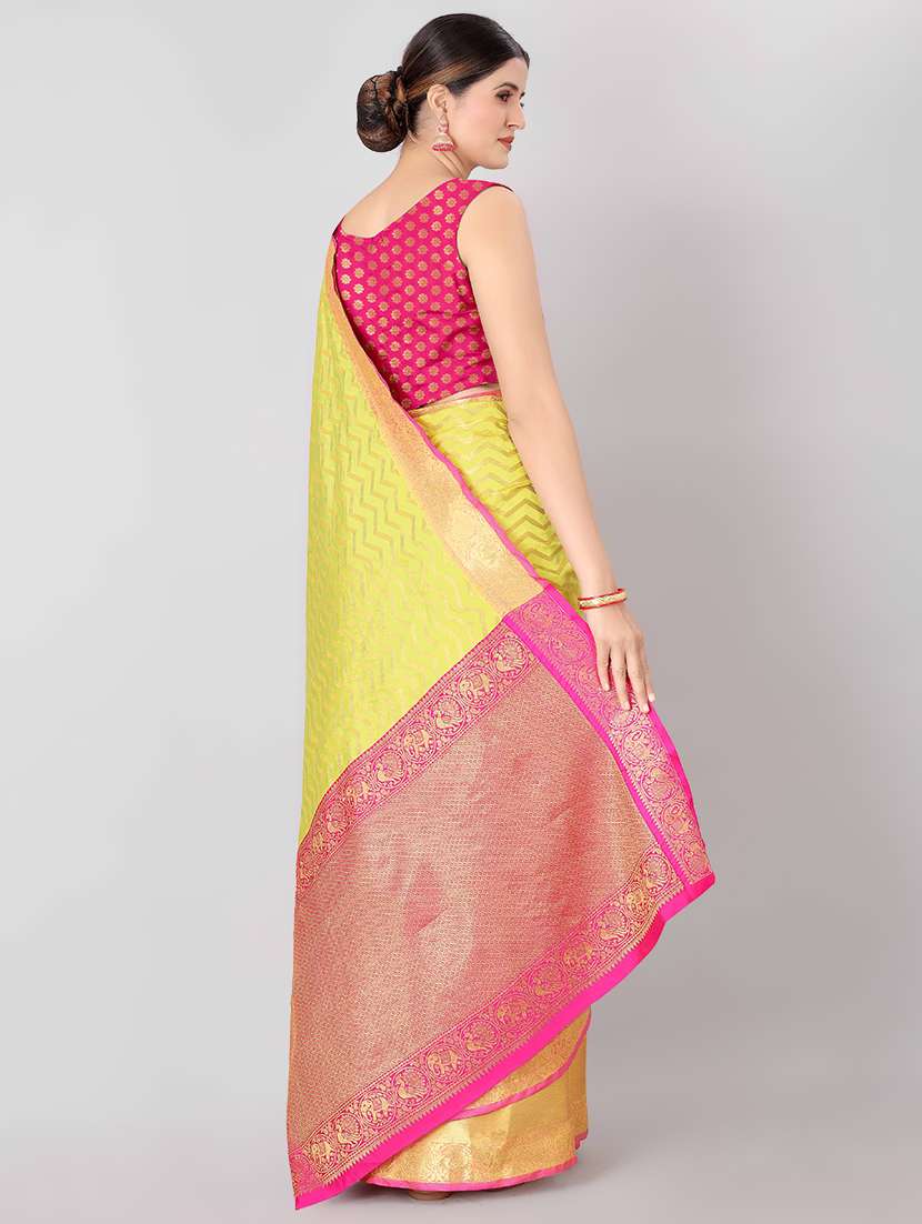 Women's Banarasi Saree With Blouse - 17690825 -  Standard Image - 2