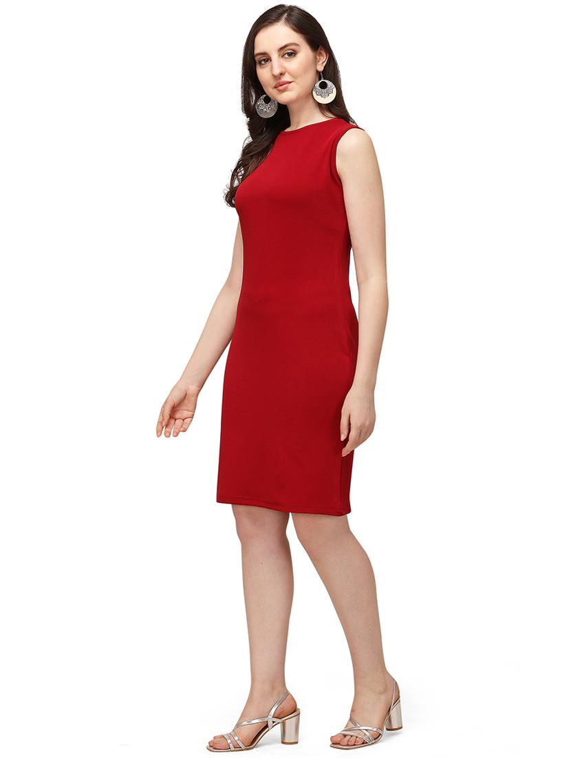 crew neck bodycon dress - 17691670 - Standard Image - 2