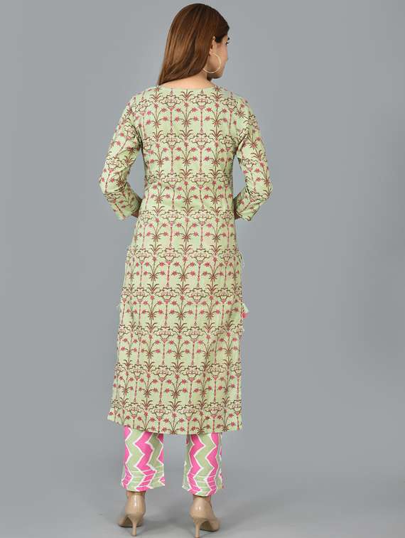 green cotton suit  set - 17691724 -  Standard Image - 2