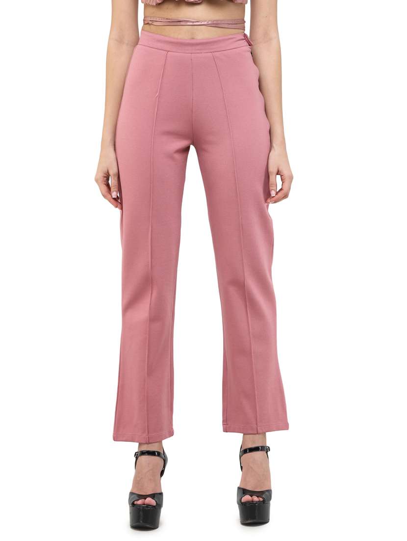 high rise flat front trouser 