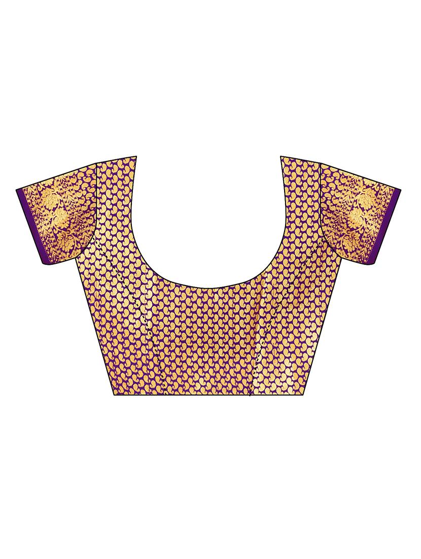jacquard kanjivaram saree with blouse - 17691814 - Standard Image - 2