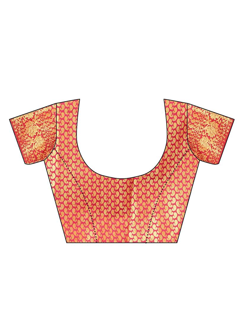 jacquard kanjivaram saree with blouse - 17691822 - Standard Image - 2