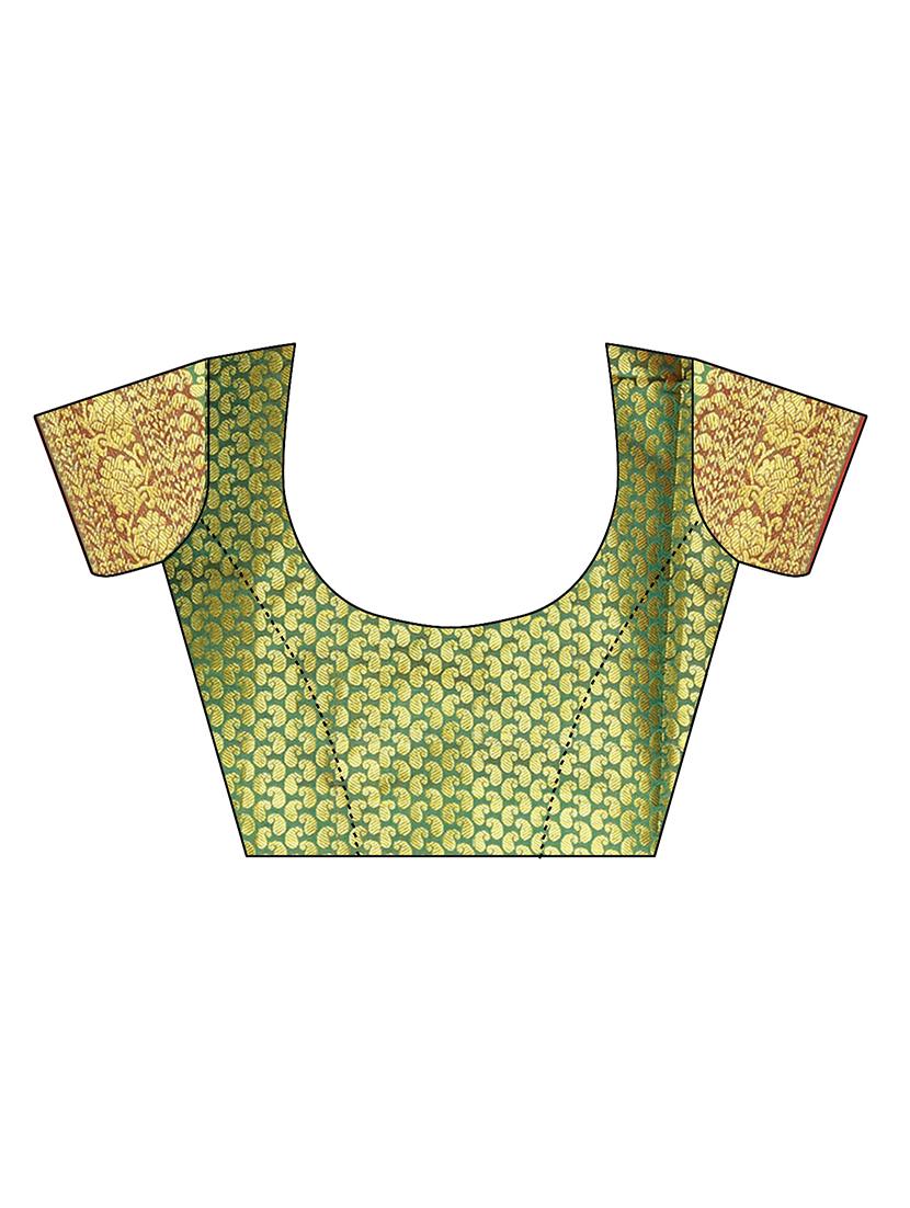 jacquard kanjivaram saree with blouse - 17691823 - Standard Image - 2