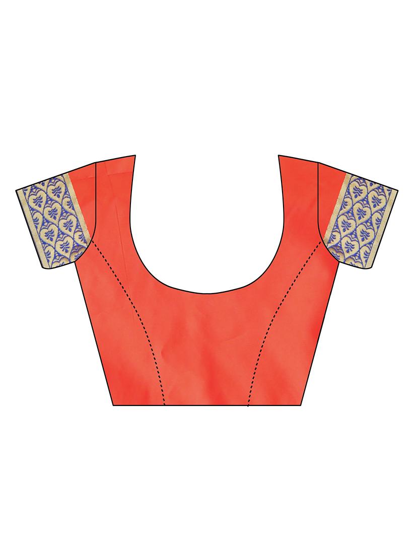 jacquard banarasi saree with blouse - 17691827 - Standard Image - 2