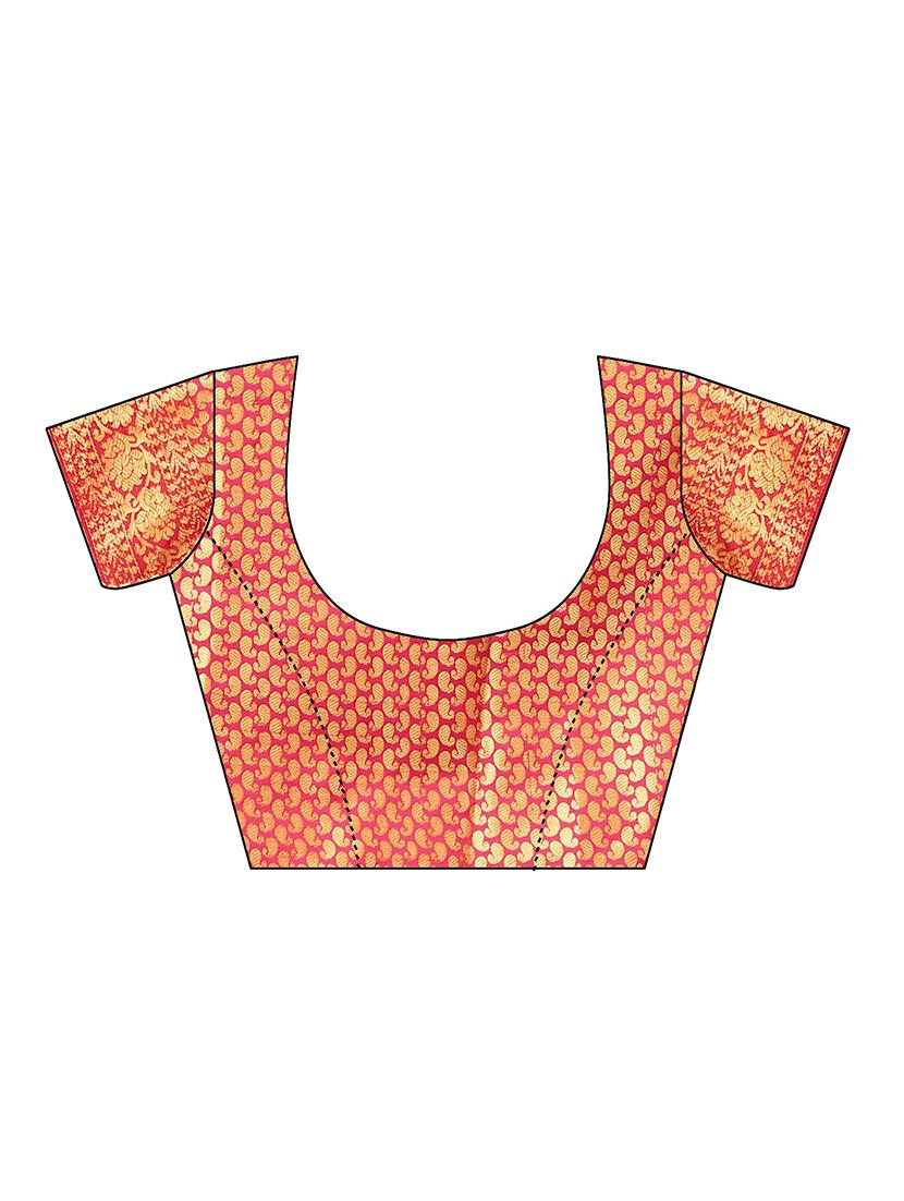jacquard banarasi saree with blouse - 17691832 - Standard Image - 2