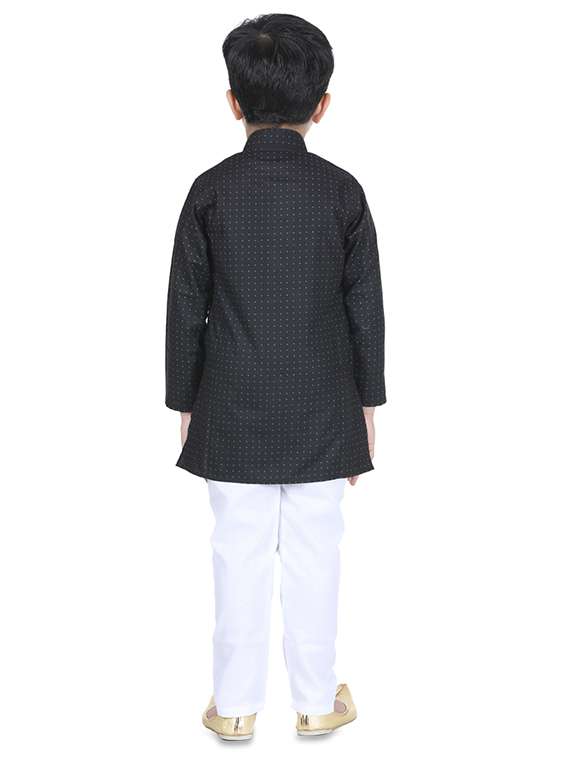 black cotton blend kurta sets - 17692097 -  Standard Image - 2