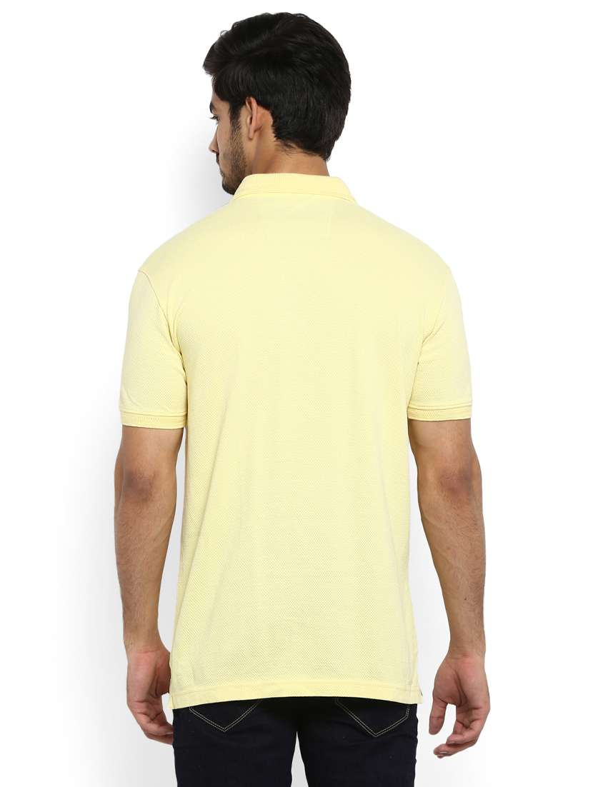 yellow solid polo t-shirt - 17692211 - Standard Image - 2