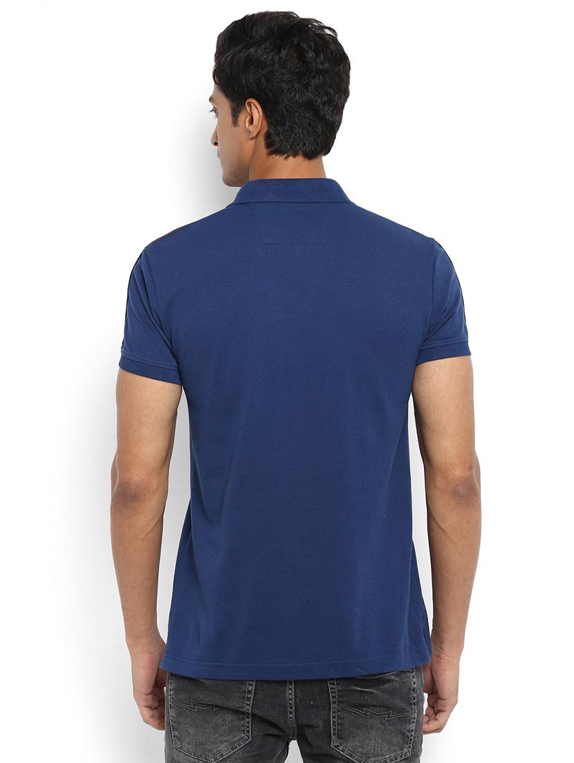 navy-blue solid polo t-shirt - 17692212 - Standard Image - 2