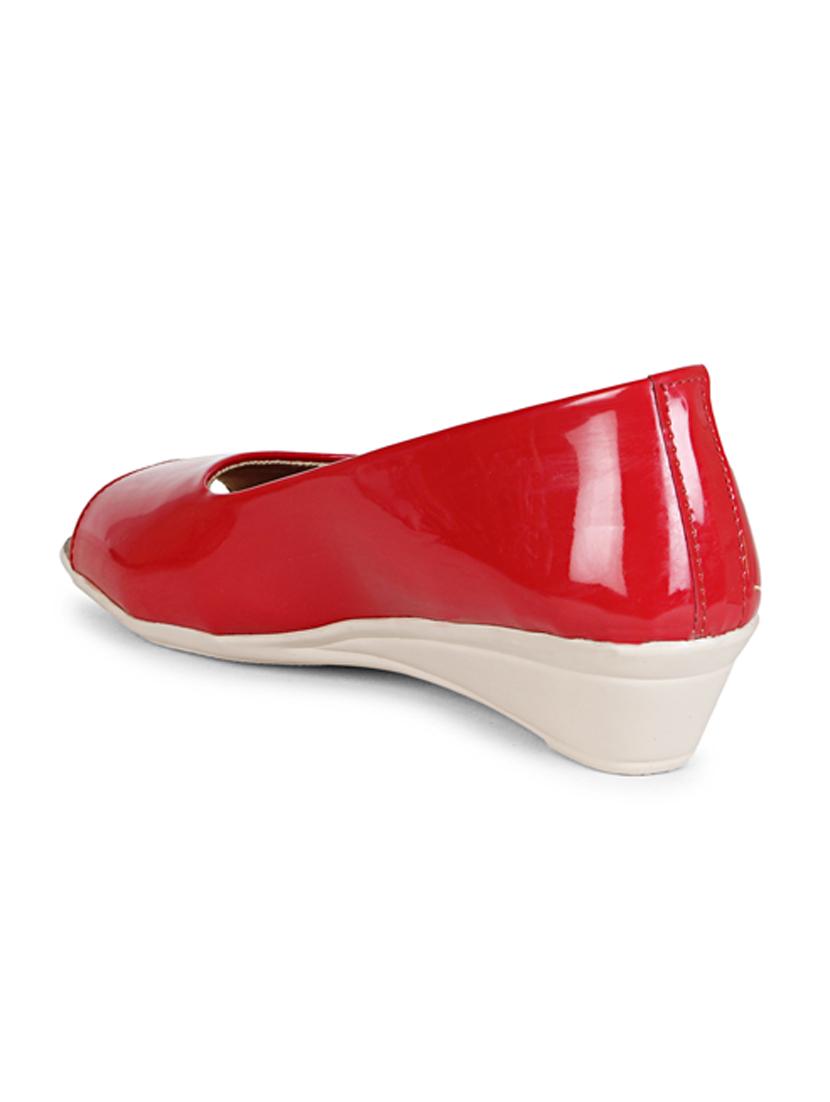 red pvc slip on sandals - 17692795 - Standard Image - 2