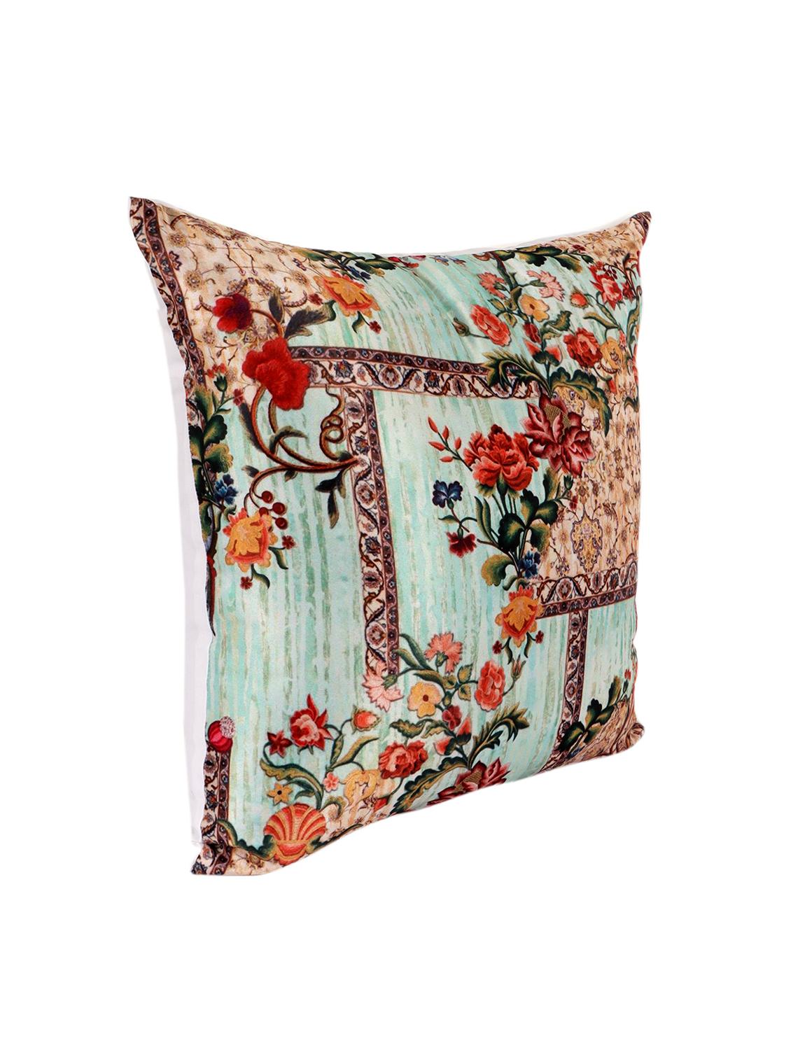 ambbi collections digital printed cushion cover 16 x 16 inches in satin, set of 1 - 17692870 - Standard Image - 2