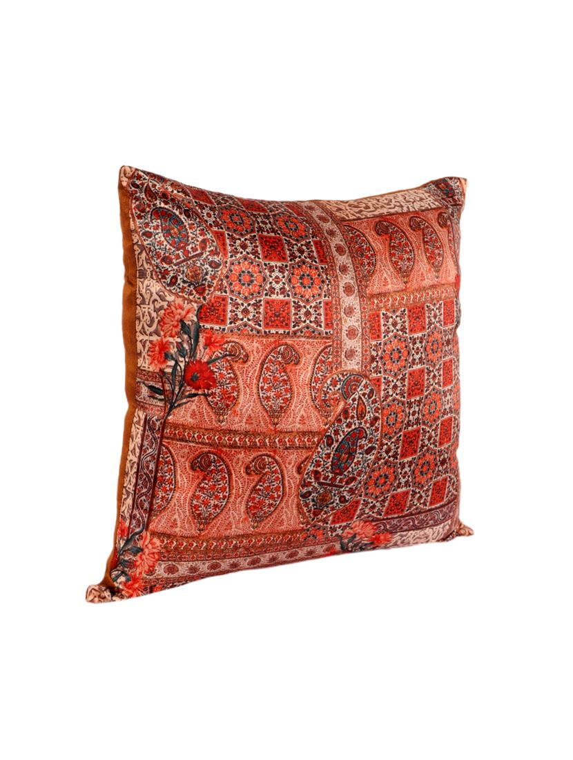 ambbi collections digital printed cushion cover 16 x 16 inches in satin, set of 1 - 17692878 - Standard Image - 2