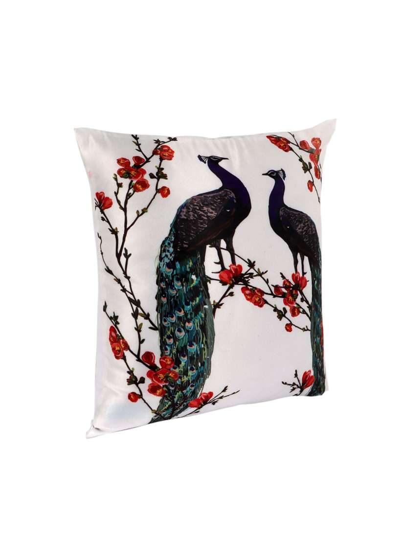 ambbi collections digital printed cushion cover  16 x 16 inches in satin, set of 1 - 17692883 -  Standard Image - 2